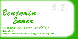 benjamin emmer business card